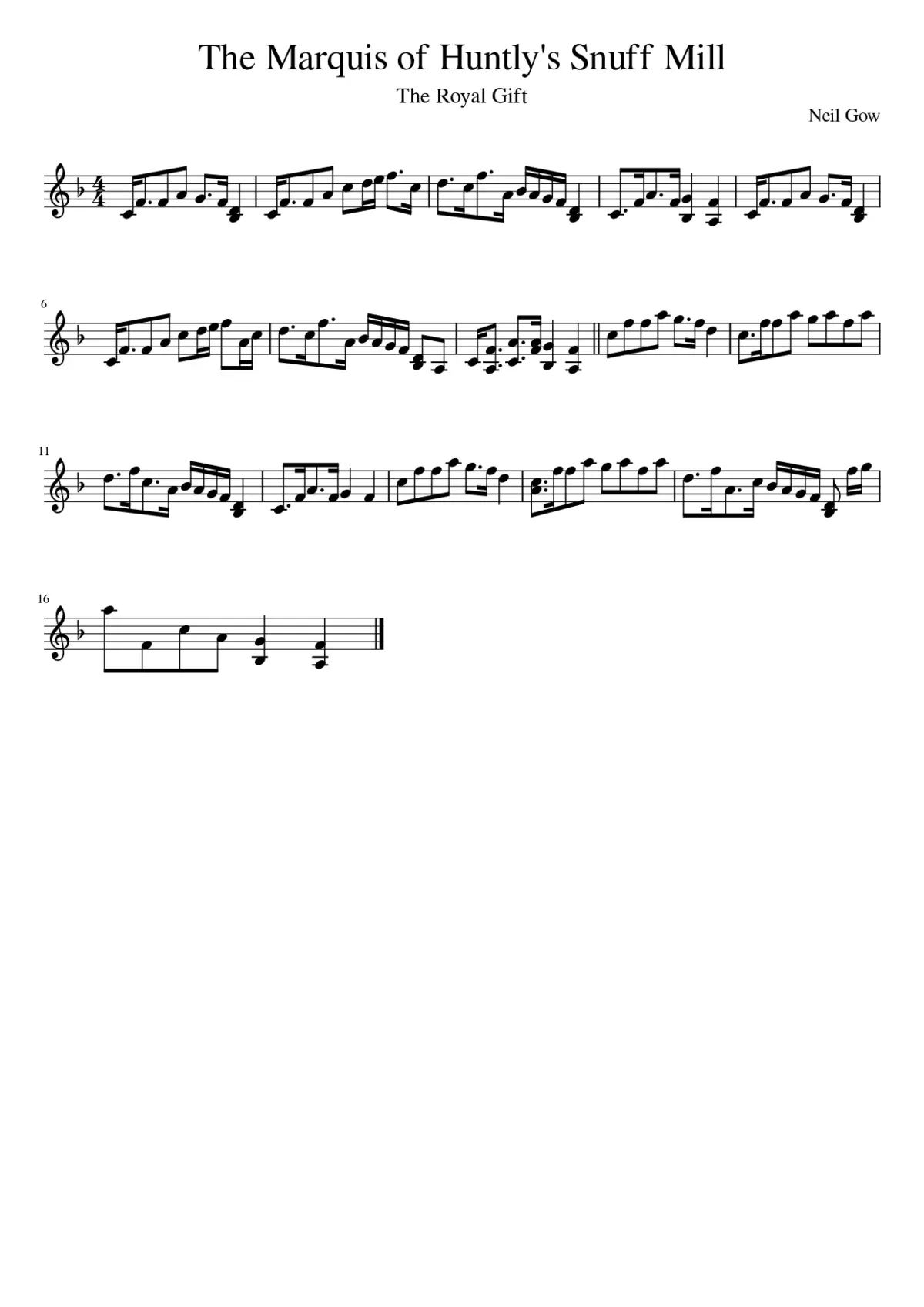 The Marquis of Huntly's Snuff Mill - Page 1