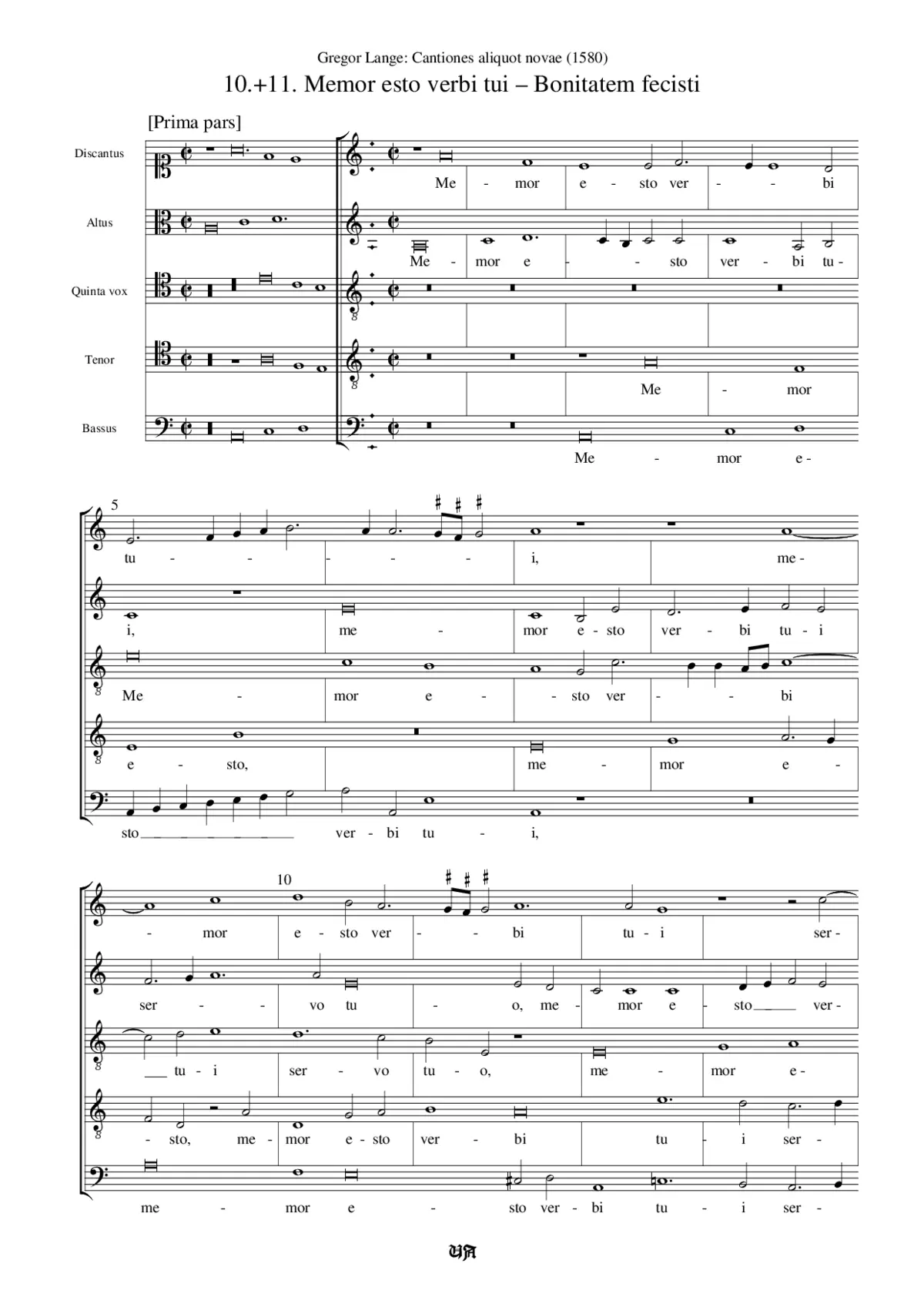 Memor esto verbi tui - Bonitatem fecisti - Page 1