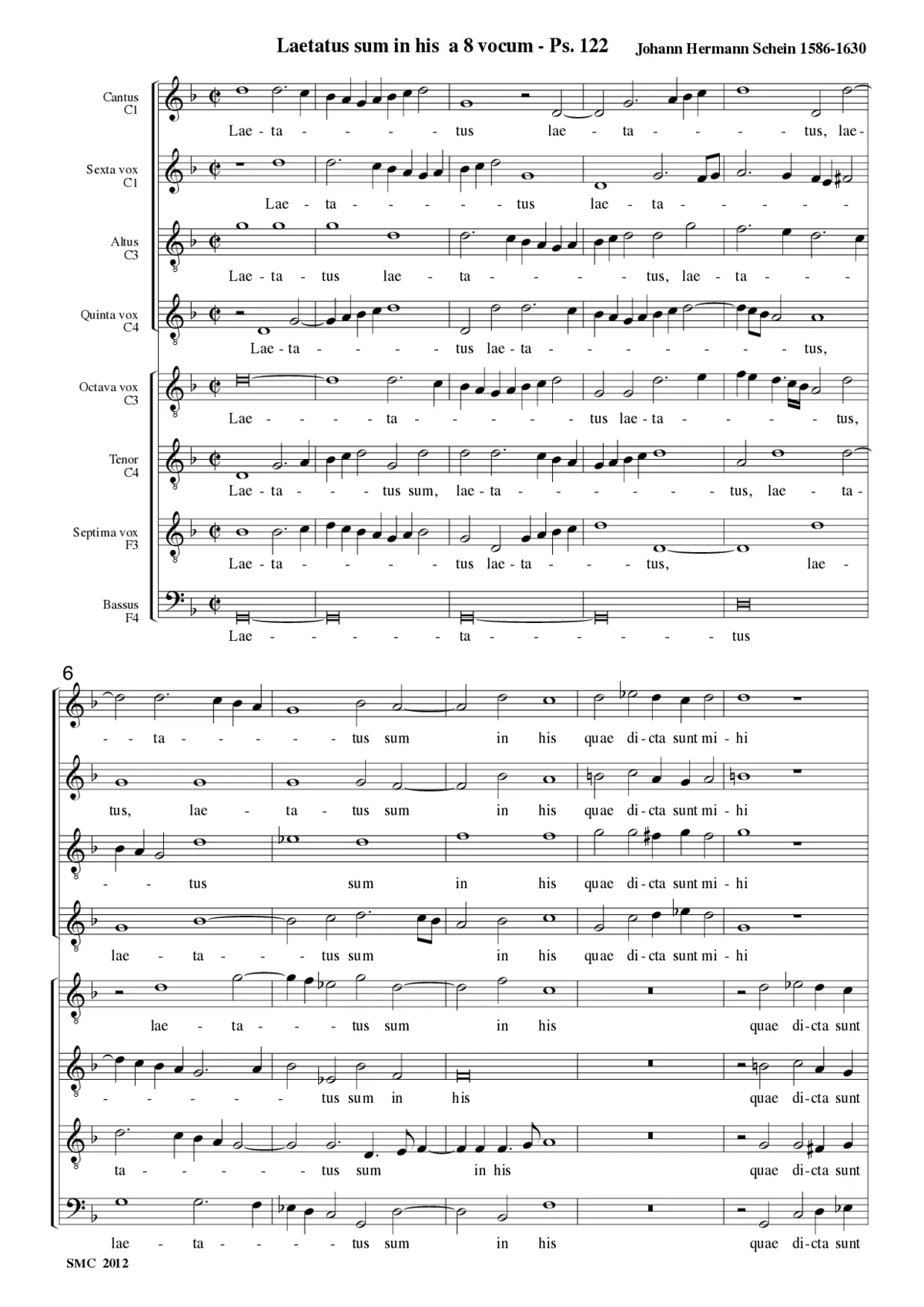 Laetatus sum in his a 8 - Page 1