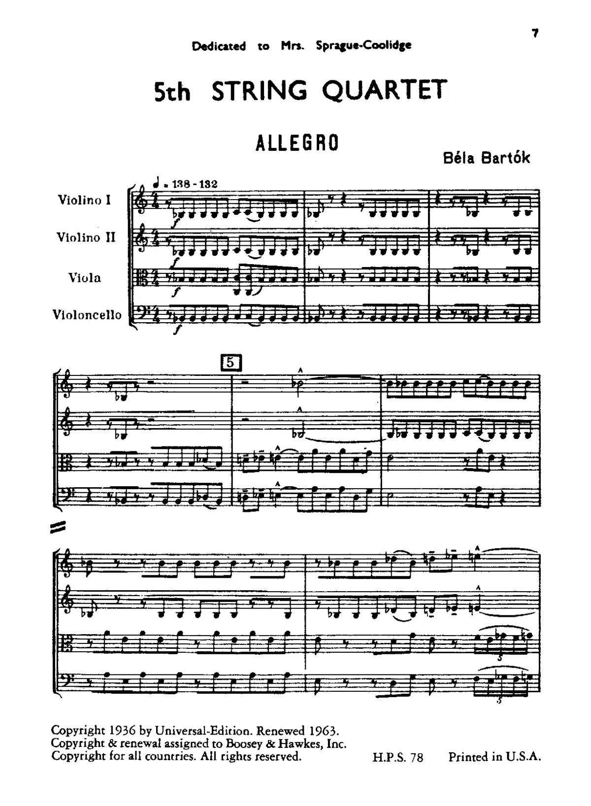 String Quartet No.5 - Page 1