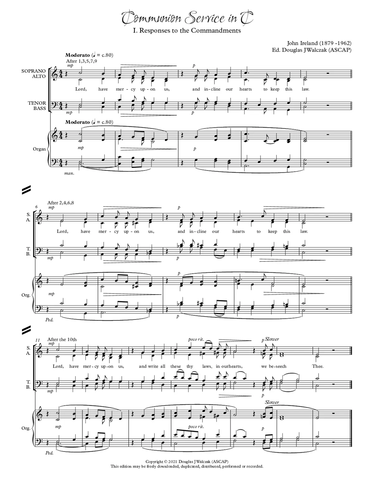 Communion Service in C - Page 1