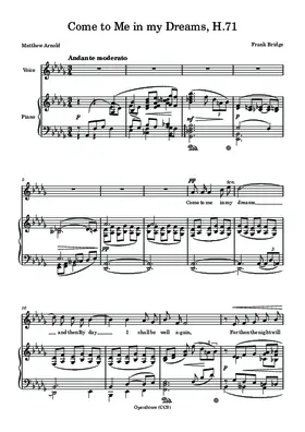 Come to Me in my Dreams, H.71