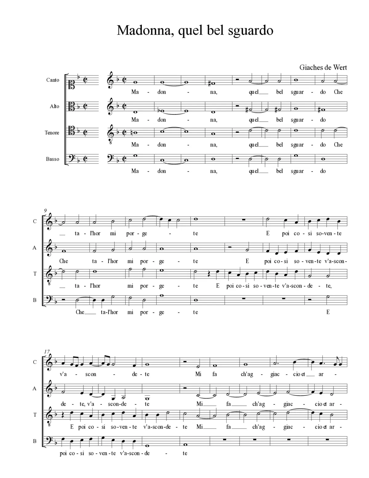 Madonna, quel bel sguardo - Page 1