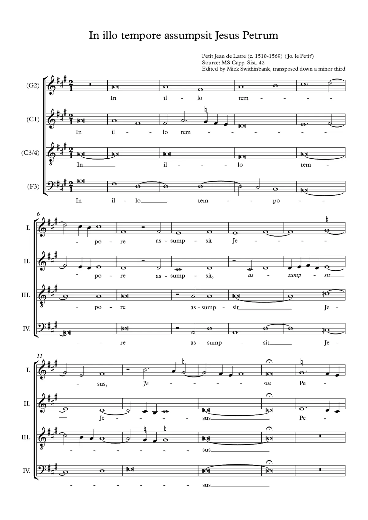 In illo tempore assumpsit Jesus Petrum - Page 1