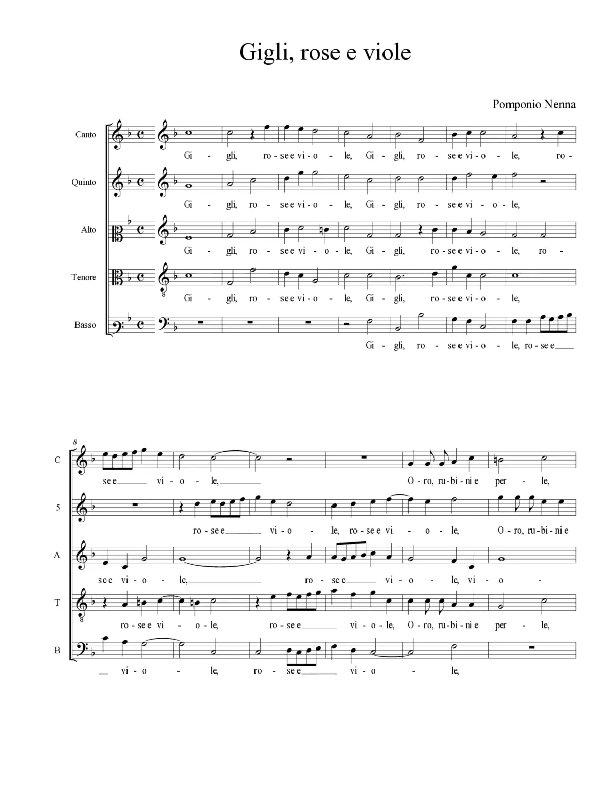 Gigli, rose e viole - Page 1