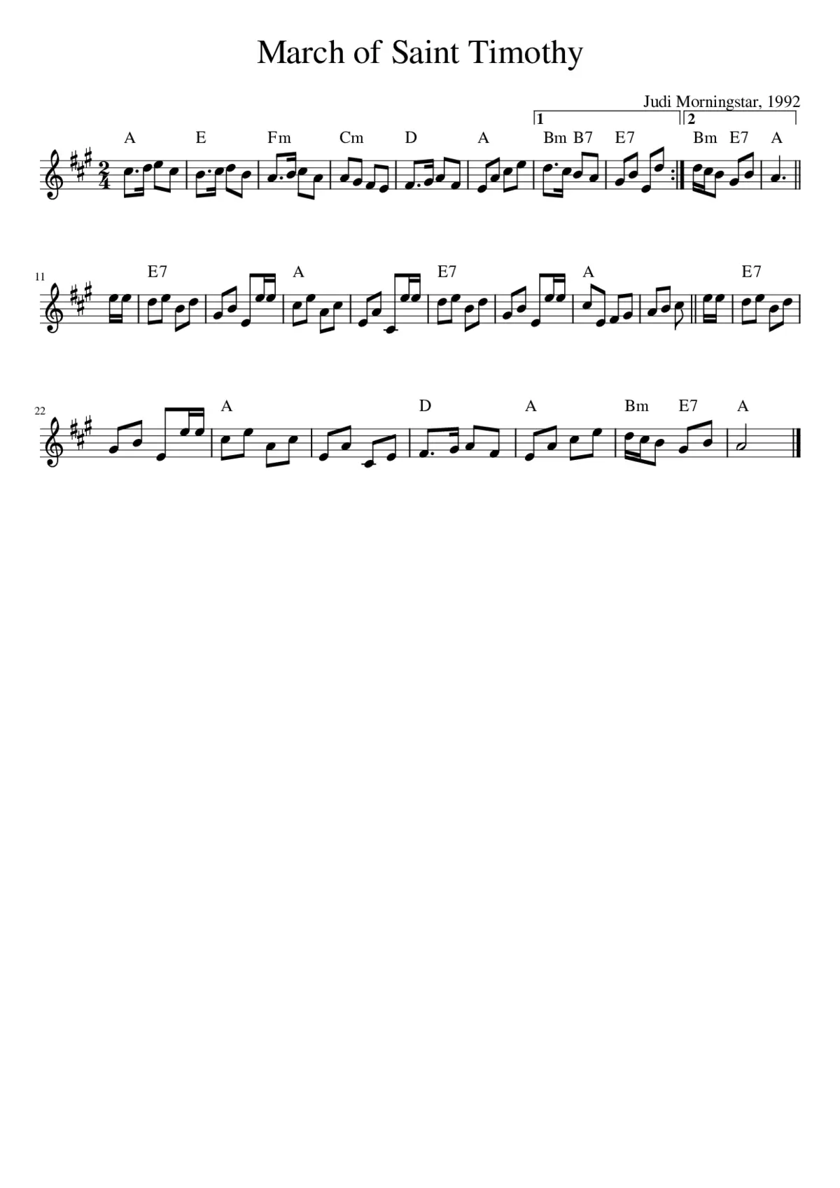 March of Saint Timothy - Page 1