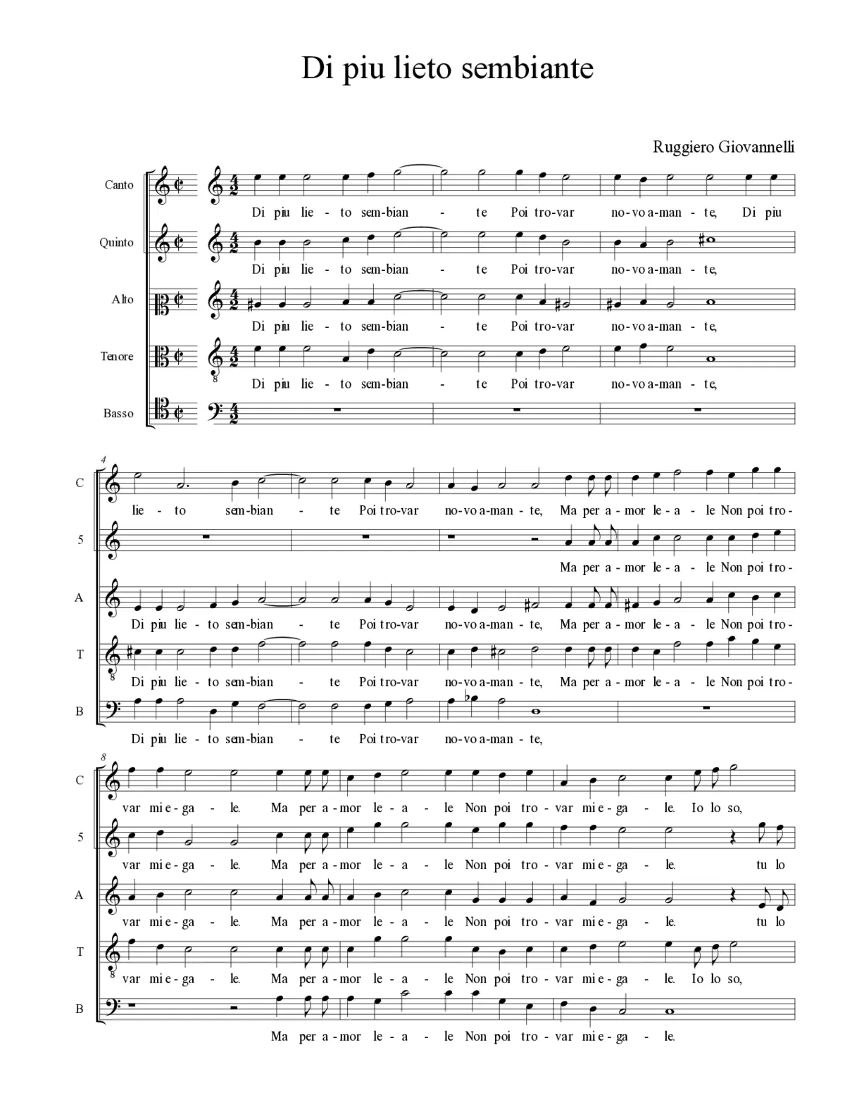 Di piu lieto sembiante - Page 1