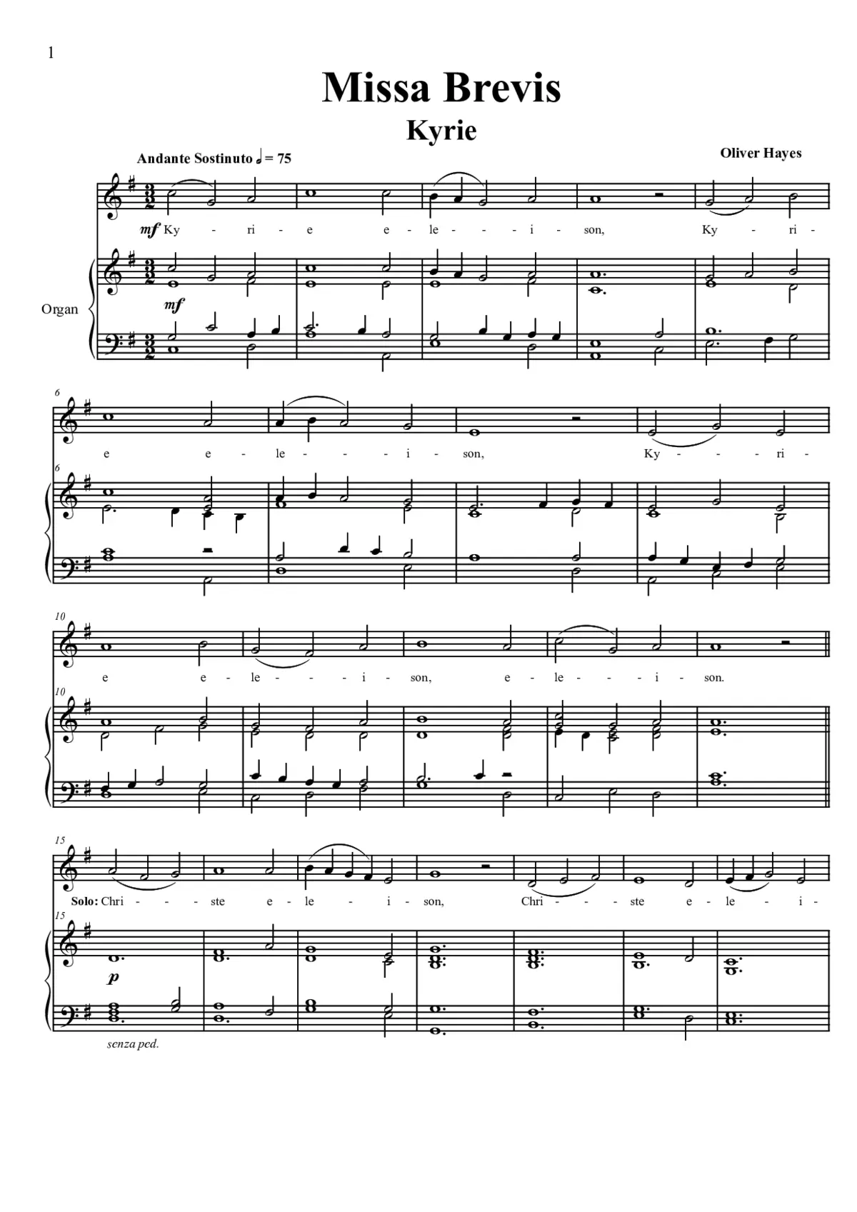 Missa Brevis - Page 1