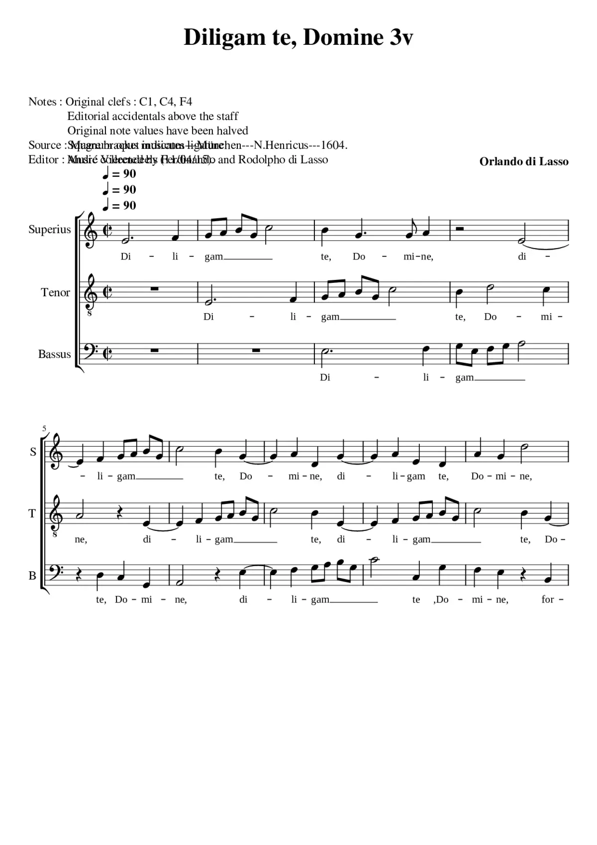 Diligam te Domine a 3 - Page 1