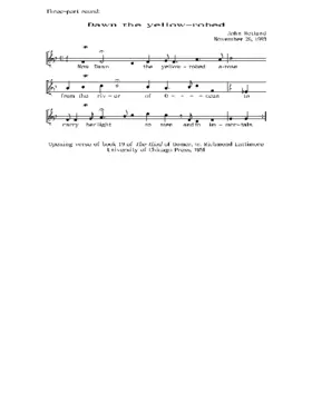 Dawn, the yellow-robed