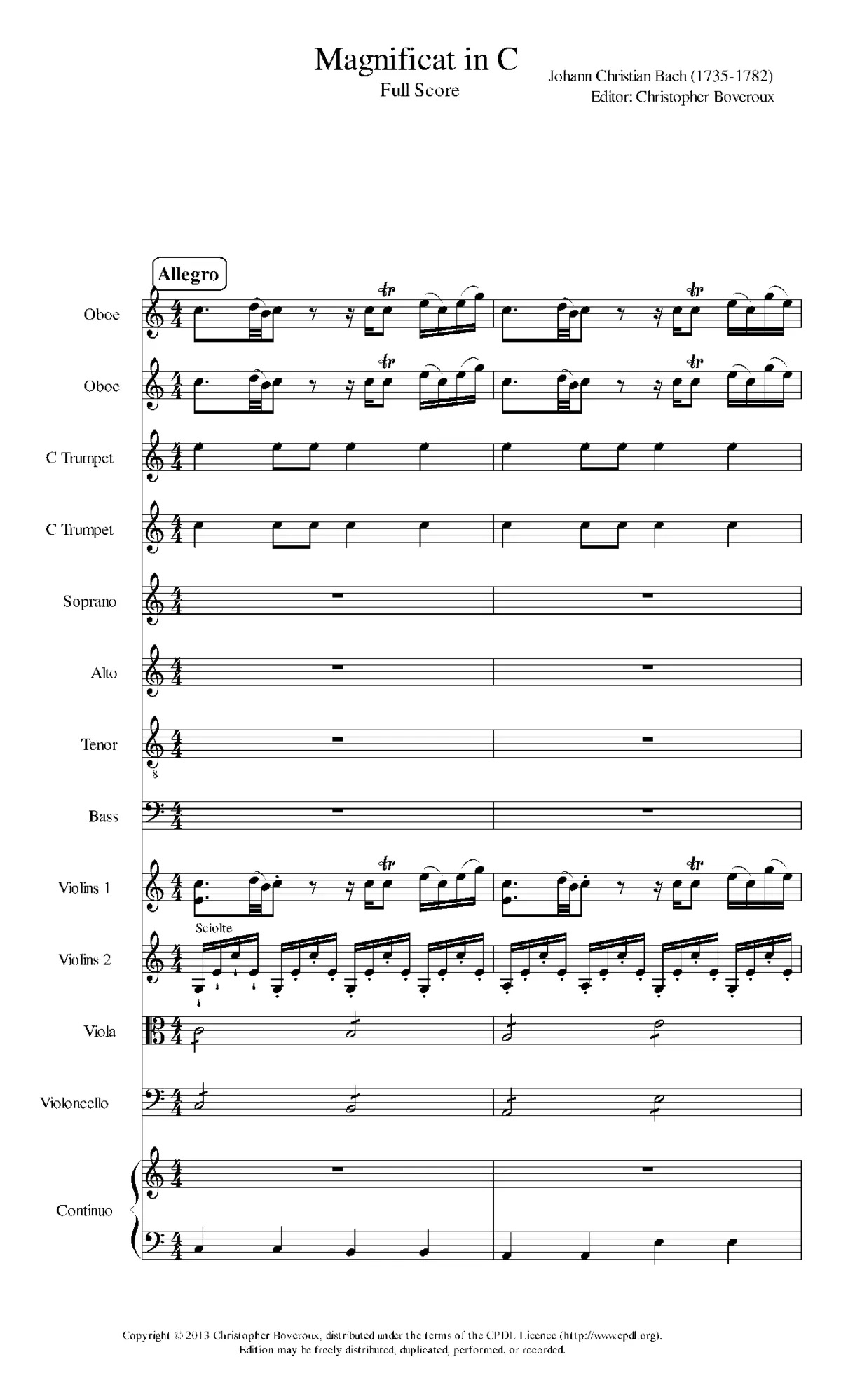Magnificat a 4 in C Major - Page 1