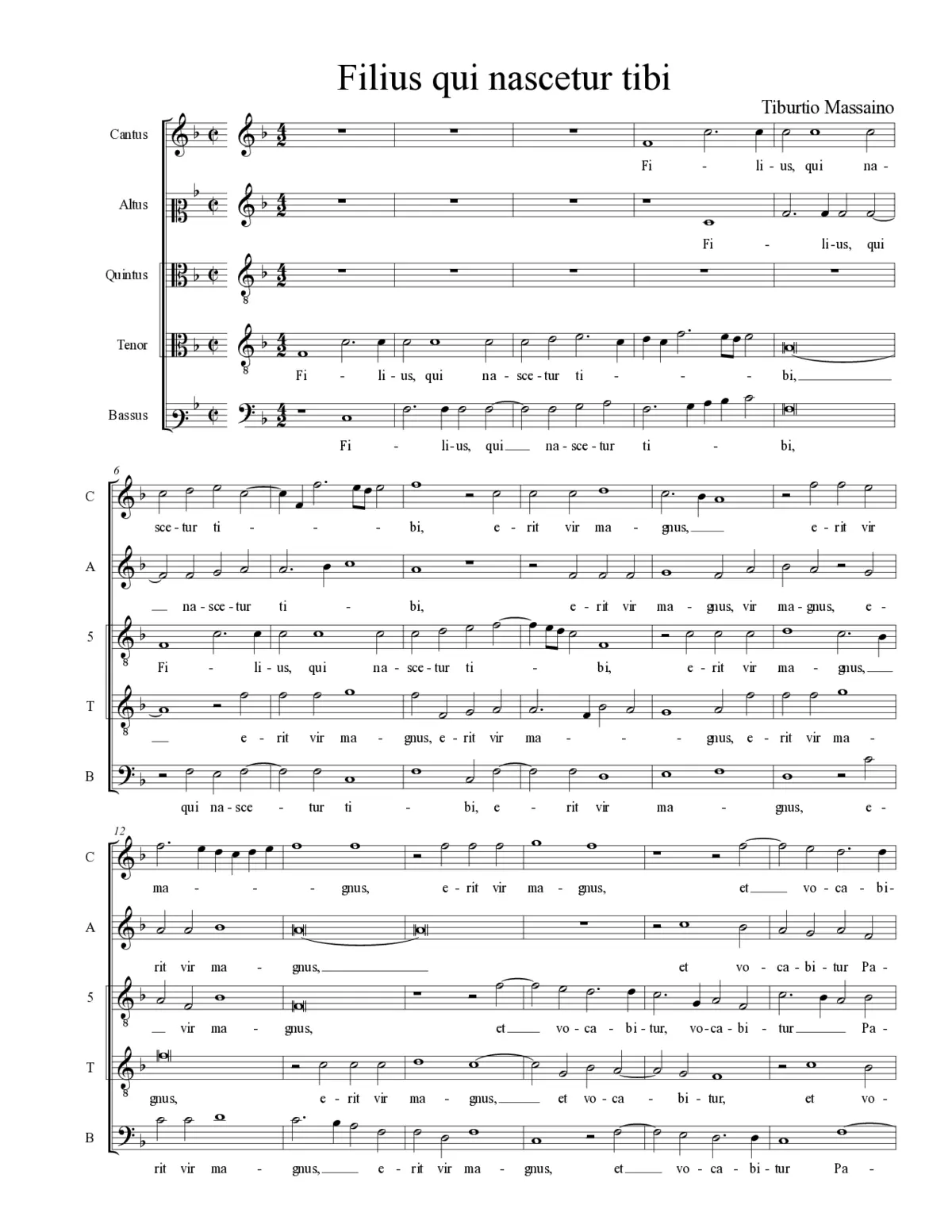 Filius qui nascetur tibi - Page 1