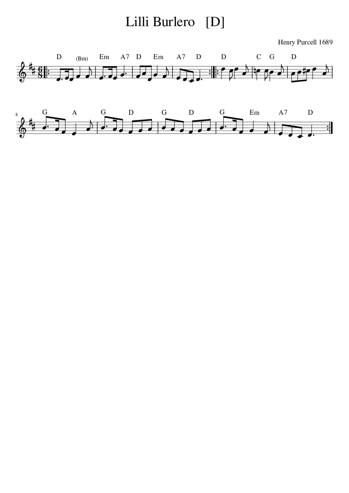 Lilli Burlero - Page 1