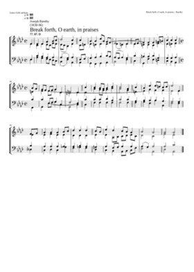 Break forth O earth in praises