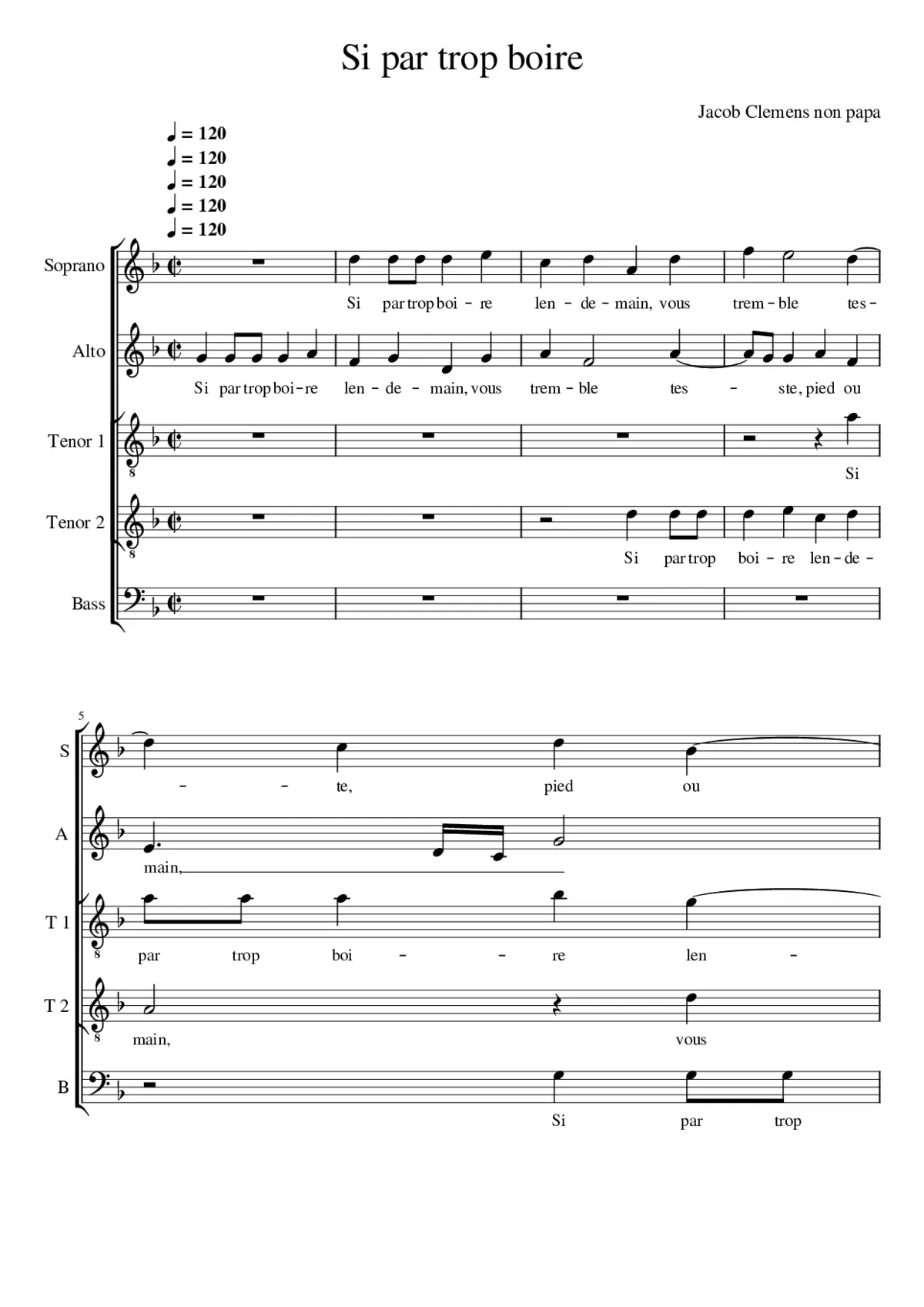 Si par trop boire - Page 1