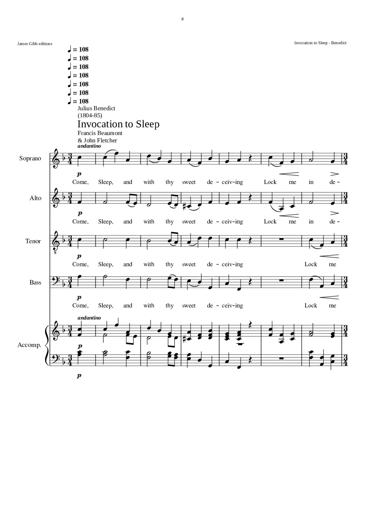 Invocation to Sleep - Page 1