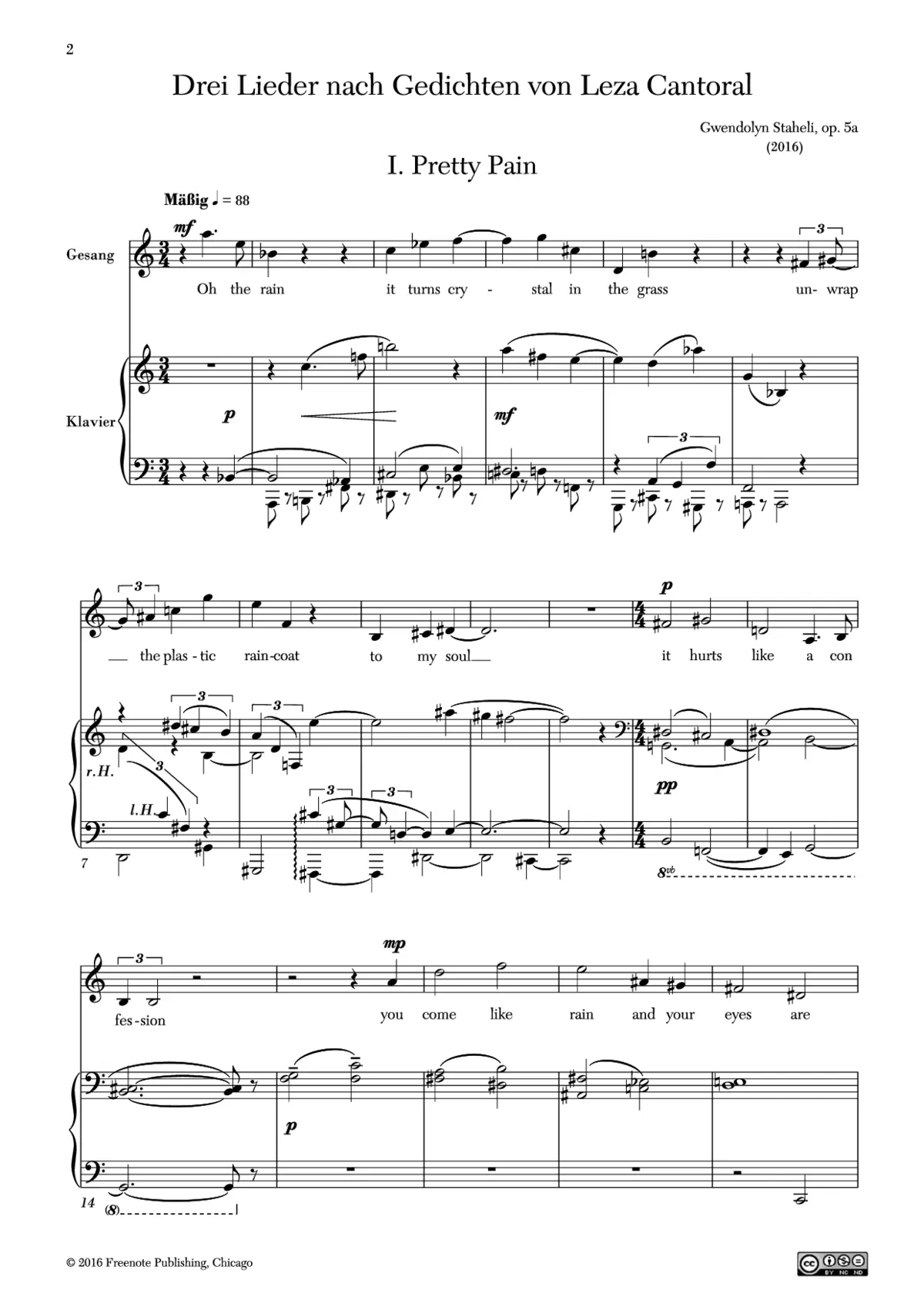 3 Lieder nach Gedichten von Leza Cantoral - Page 1
