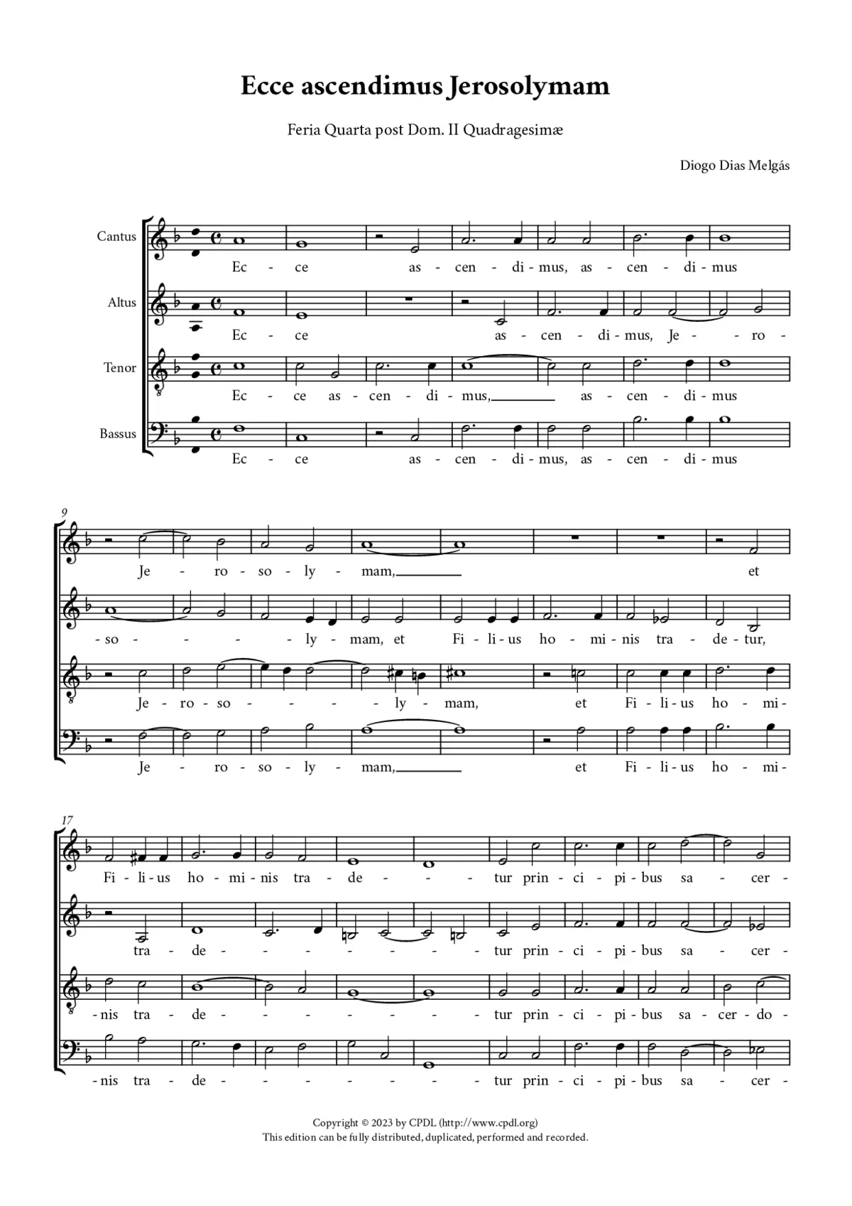 Ecce ascendimus Jerosolymam - Page 1