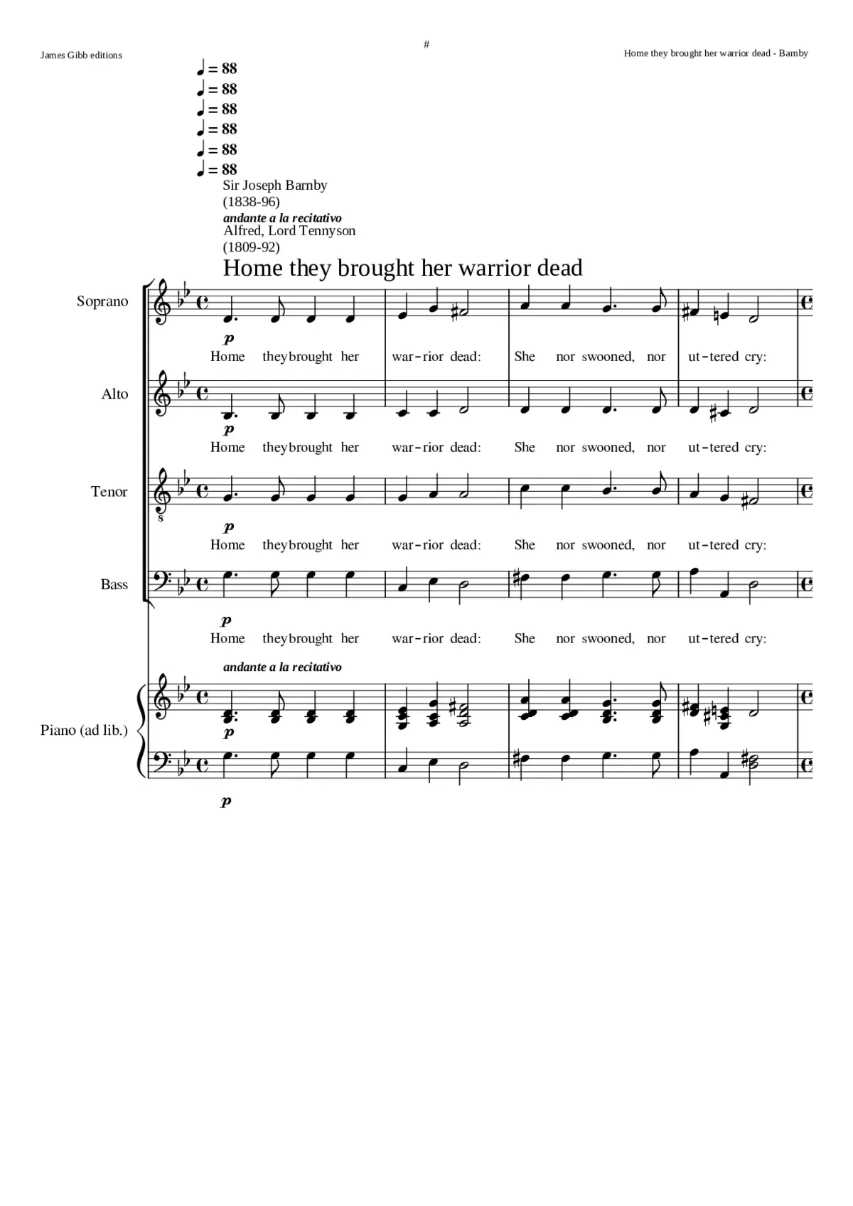 Home they brought her warrior dead - Page 1