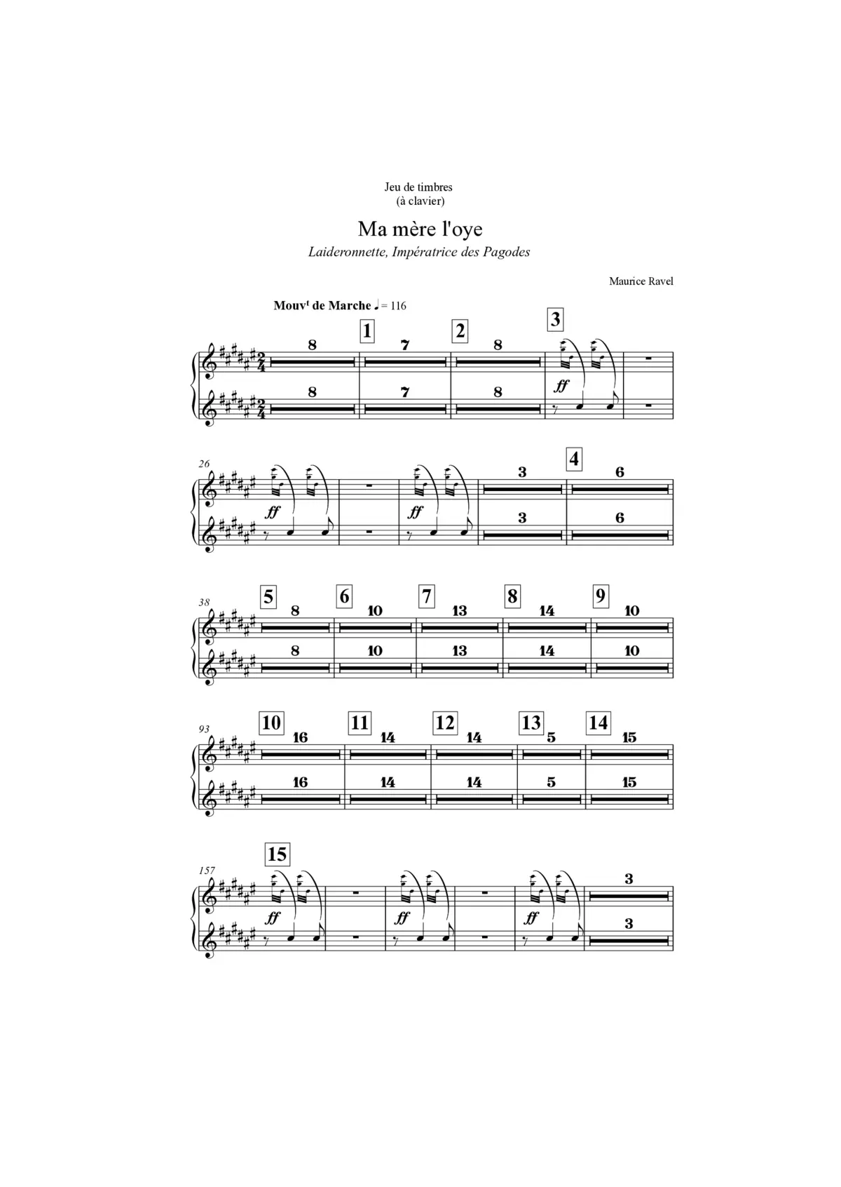Ma Mère l'Oye - Page 1