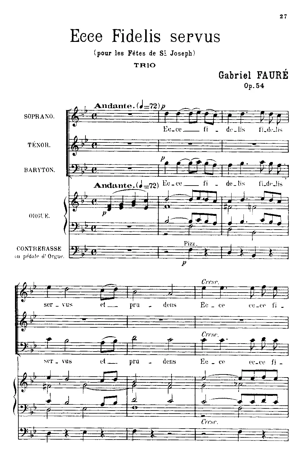 Ecce fidelis servus - Page 1