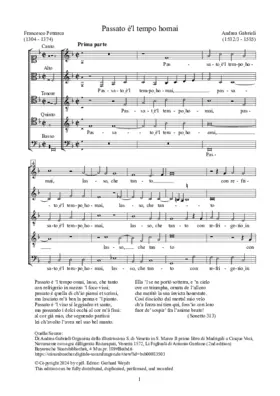 Passato è'l tempo homai