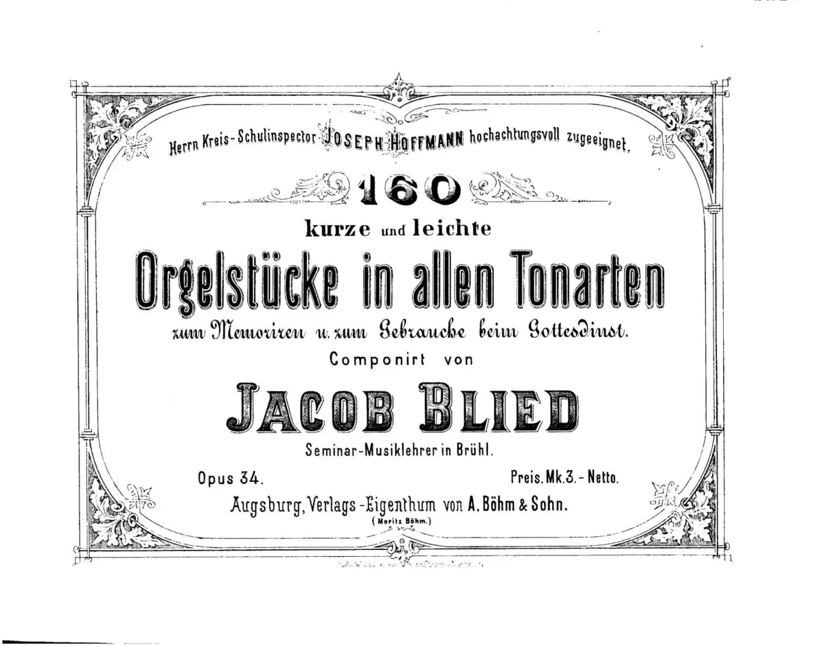 160 Kurze und leichte Orgelstücke in allen Tonarten zum Memoriren und zum Gebrauche beim Gottesdienst - Page 1