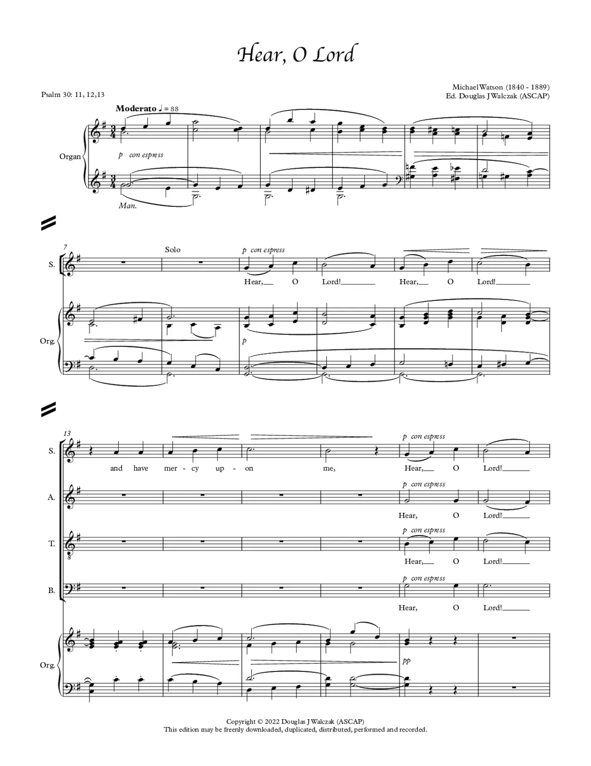 Hear, O Lord - Page 1