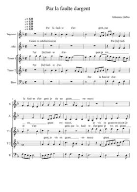 Par la faulte d'argent