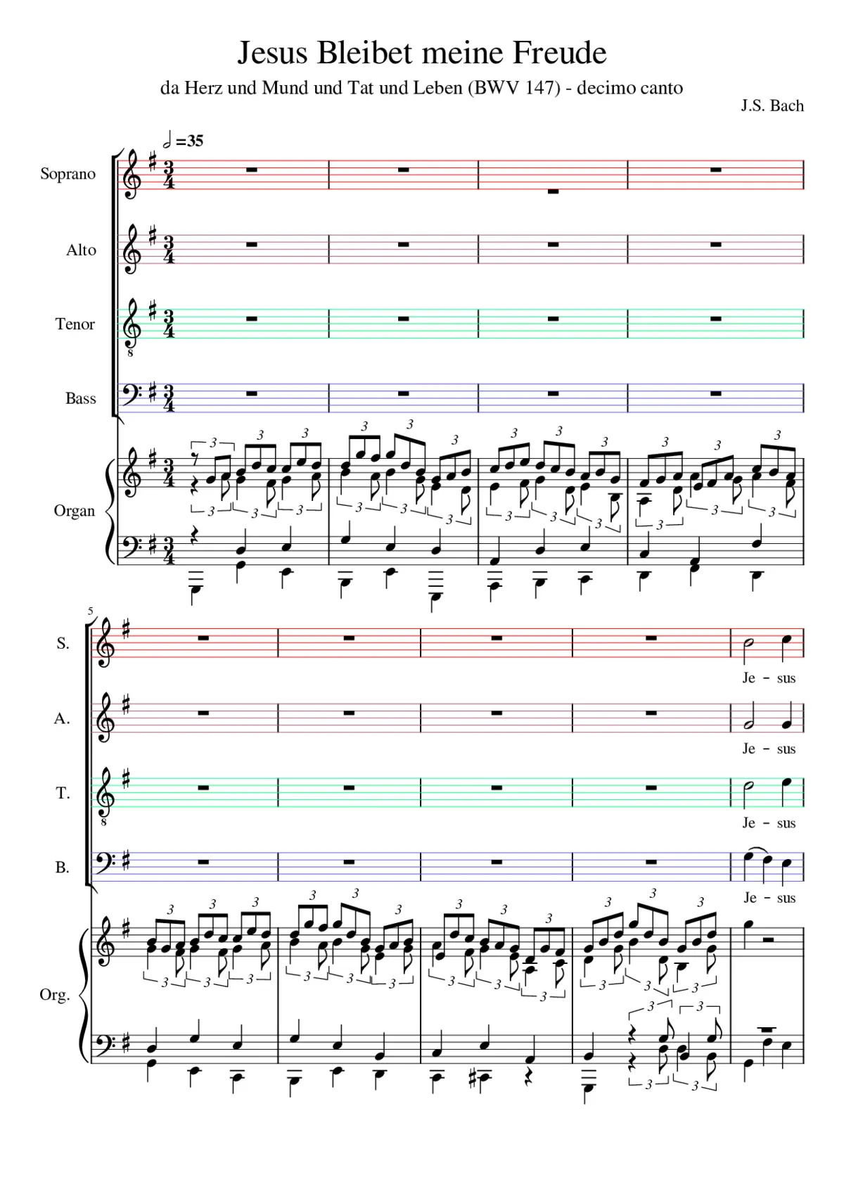 Herz und Mund und Tat und Leben BWV 147 - Page 1