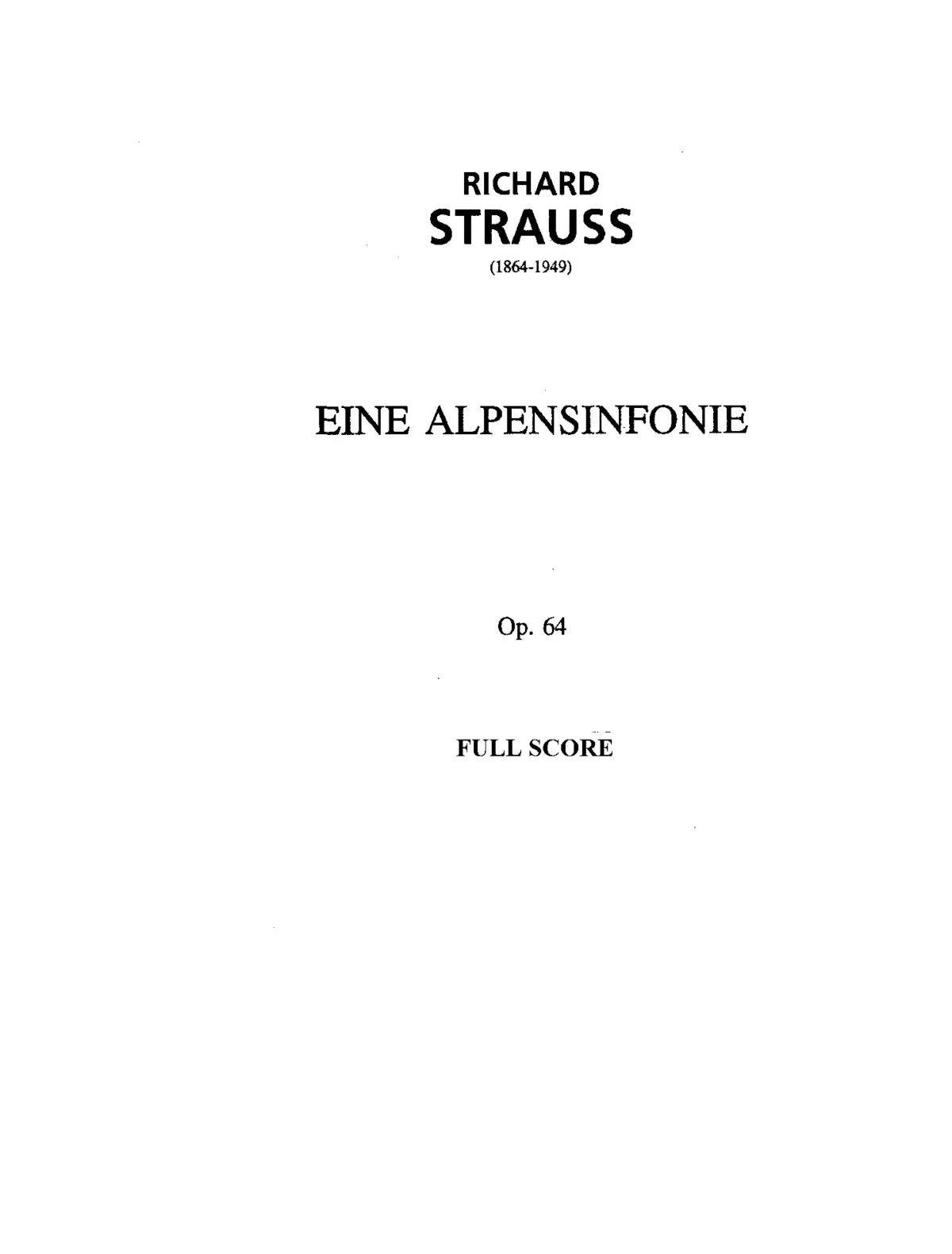 Eine Alpensinfonie - Page 1
