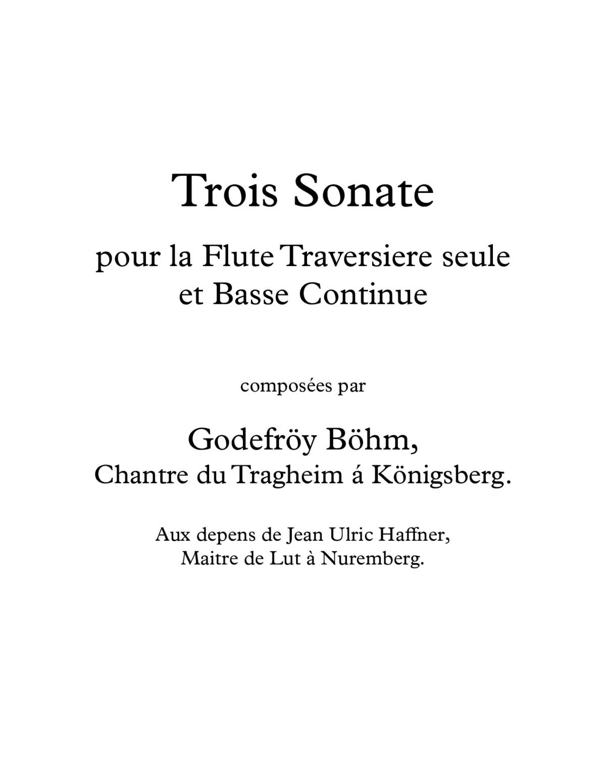 3 Flute Sonatas - Page 1