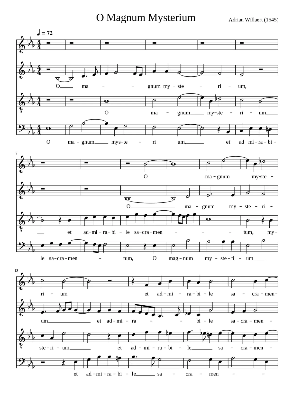 O magnum mysterium - Ave Maria - Page 1