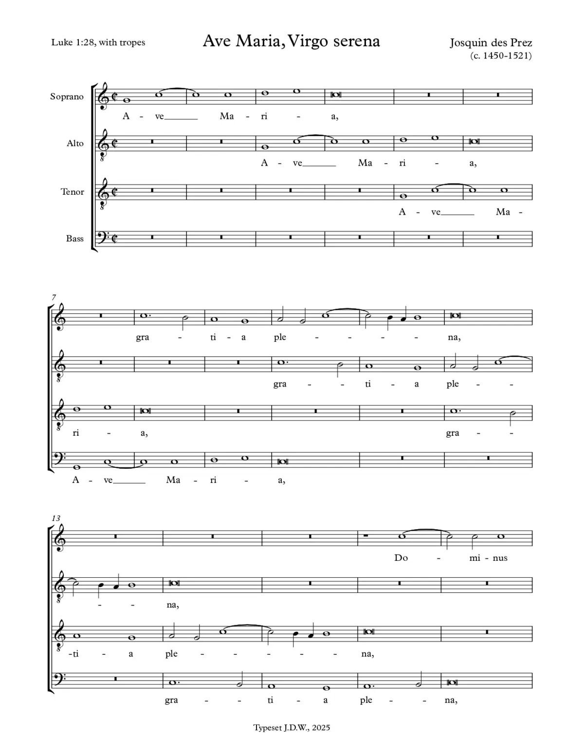 Ave Maria … Virgo serena - Page 1