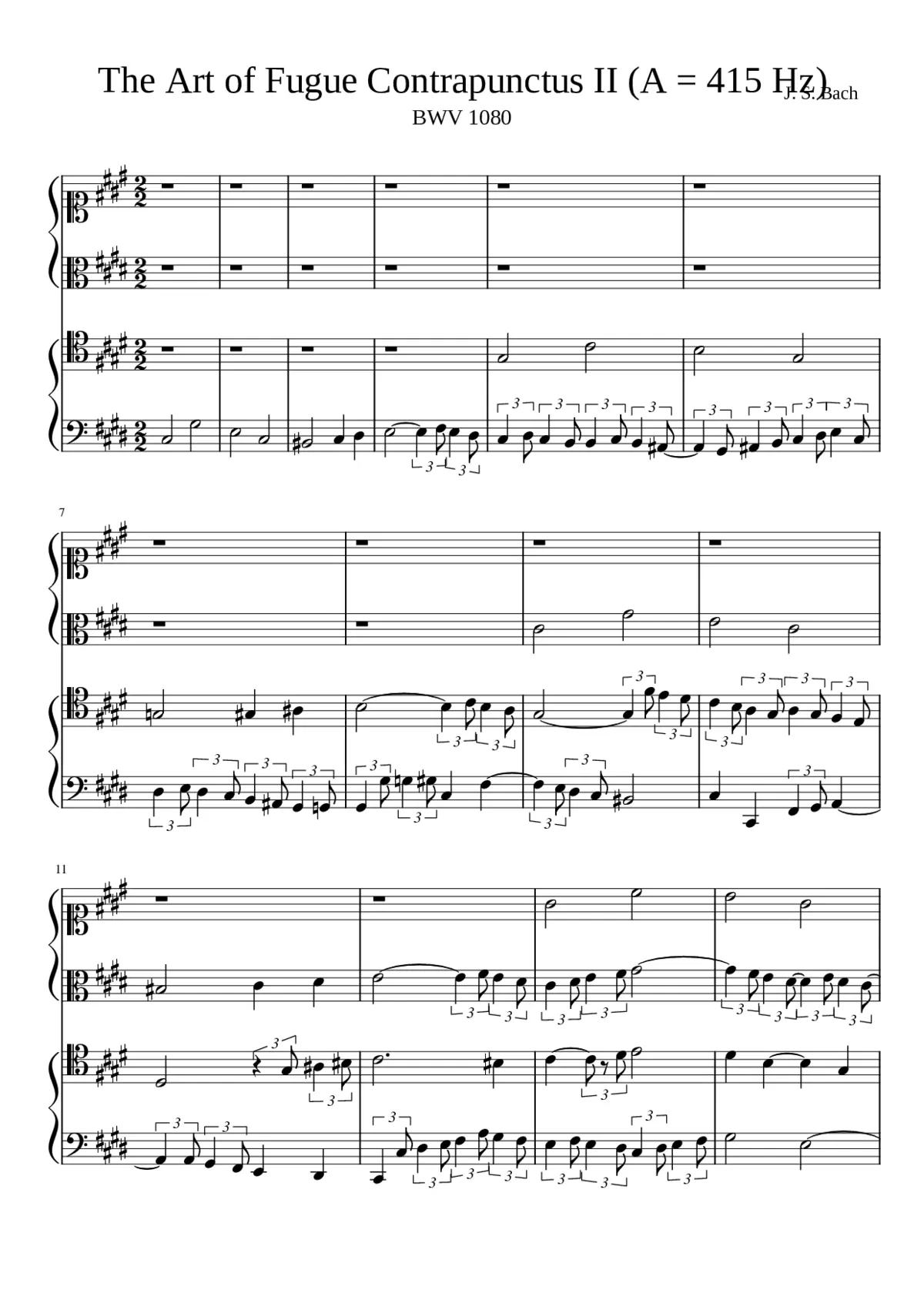 Die Kunst der Fuge BWV 1080 - Page 1