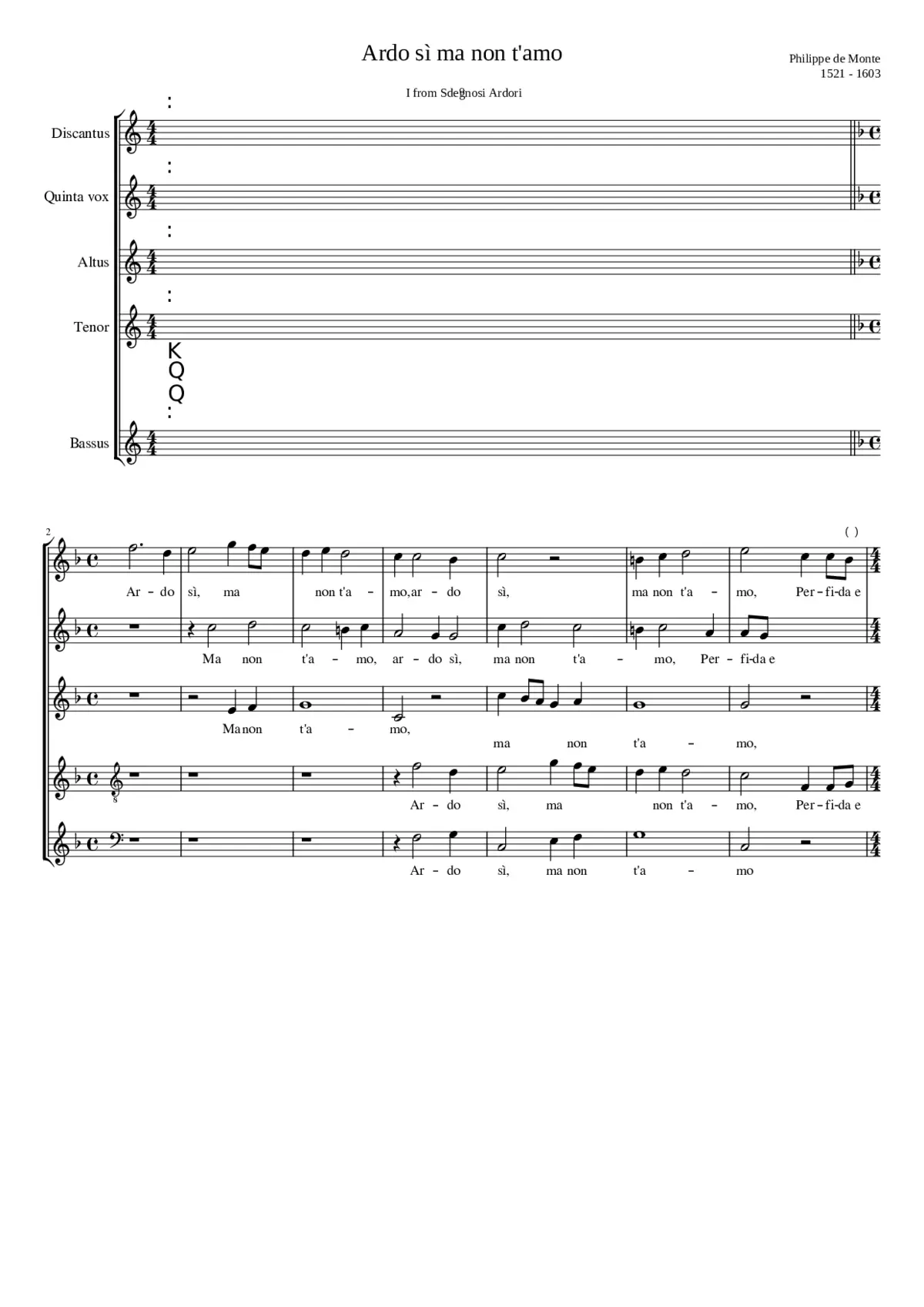 Ardo sì ma non t'amo - Page 1