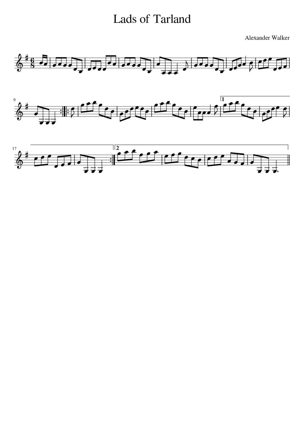 Lads of Tarland - Page 1