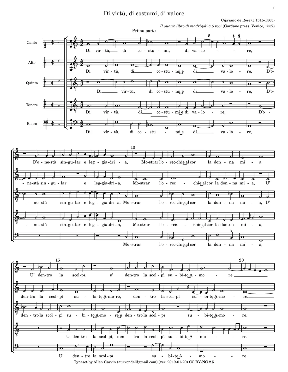 Di virtù di costumi - Page 1