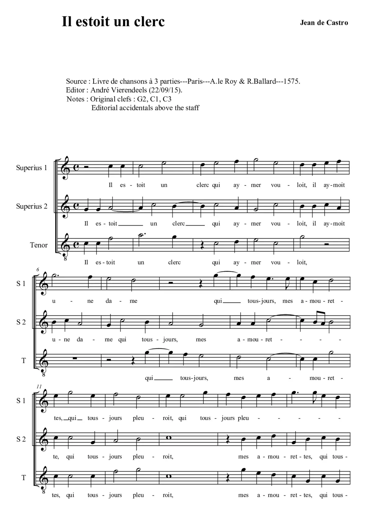 Il estoit un clerc - Page 1