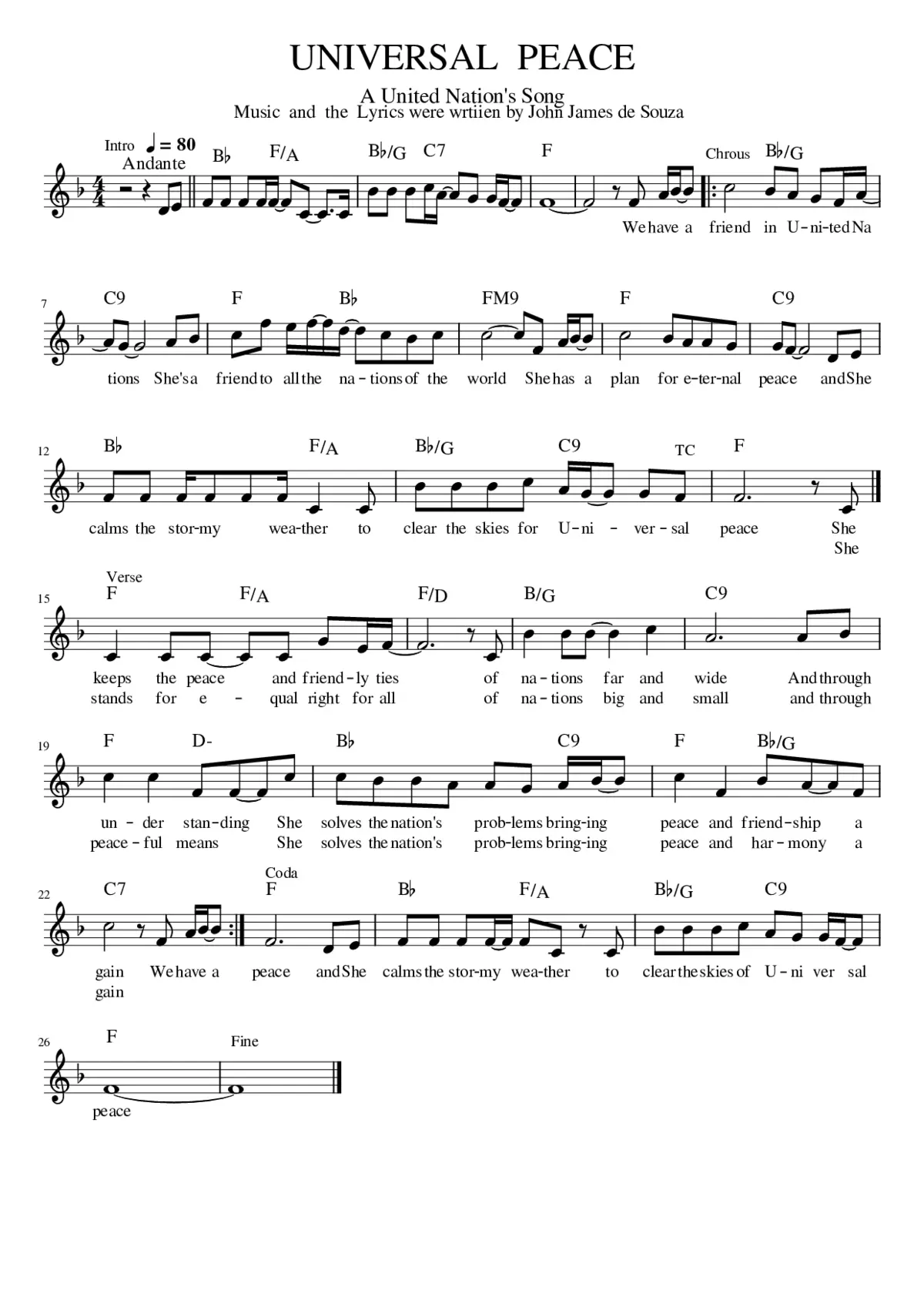 UNIVERSAL PEACE - Page 1