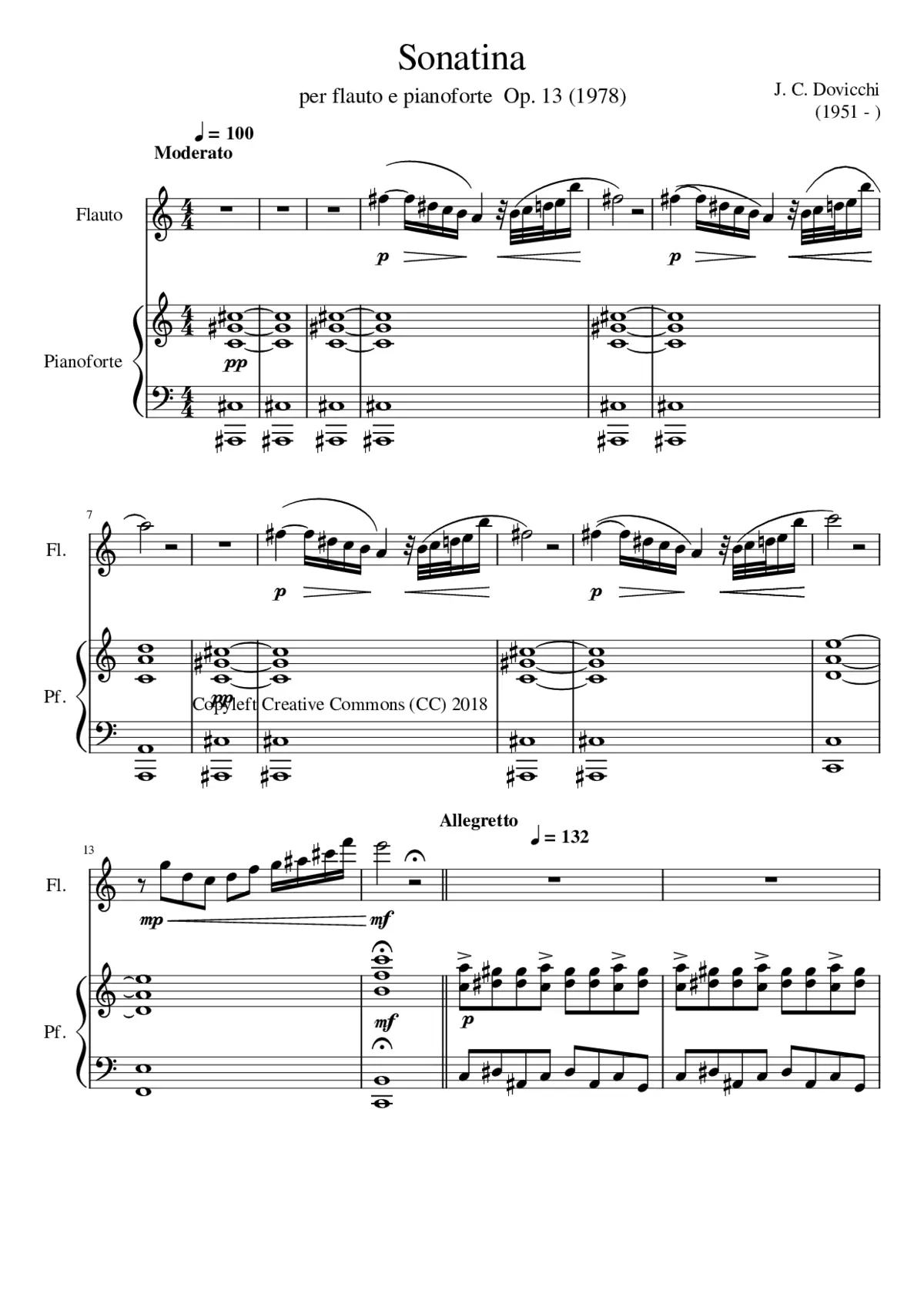 Sonatina per flauto e pianoforte - Page 1