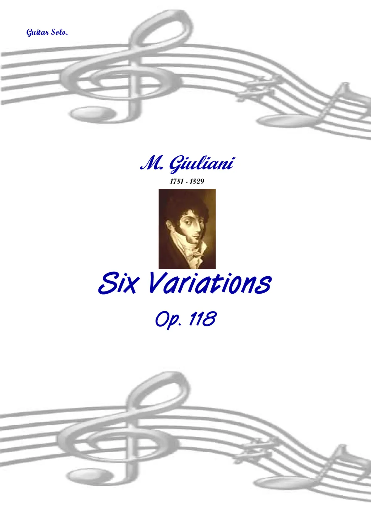 Introduction, Theme &amp; 6 Variations, Op 118 - Page 1
