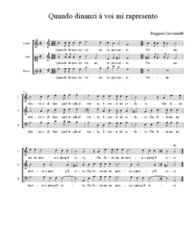 Quando dinanzi à voi mi rapresento