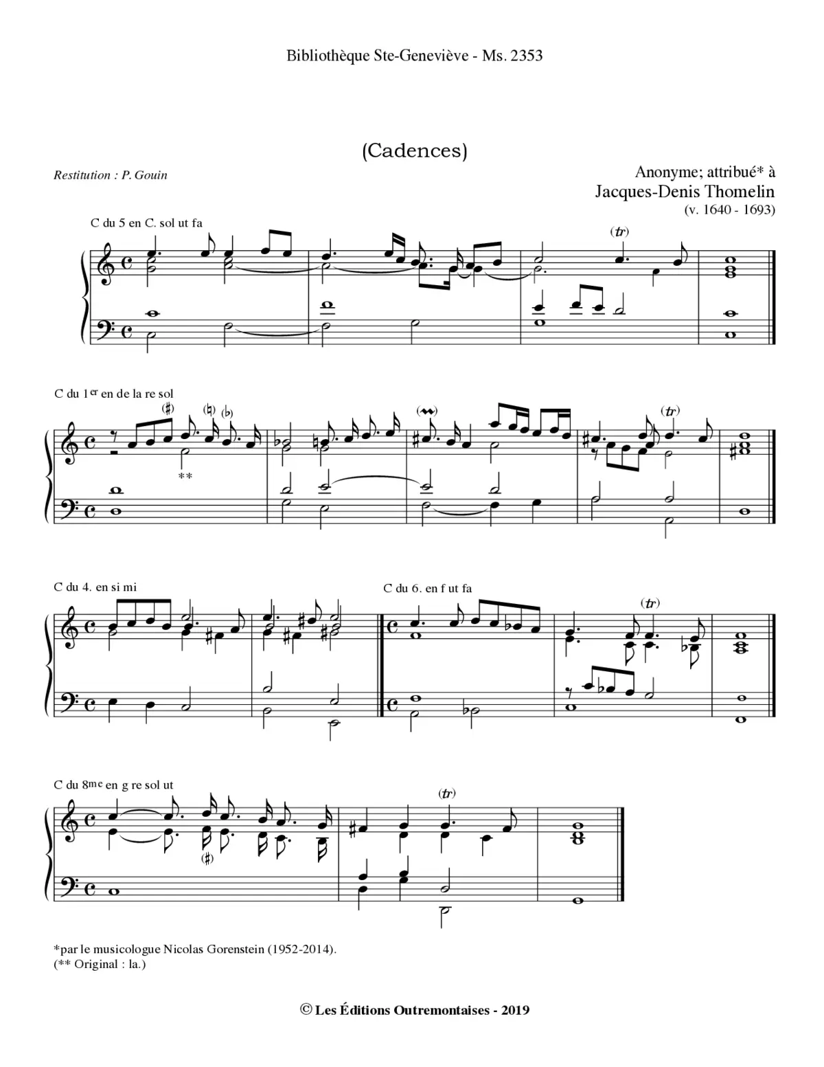 12 Cadences for organ - Page 1
