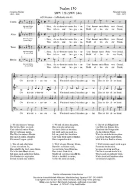 Herr, du erforschst mein Sinne, SWV 244