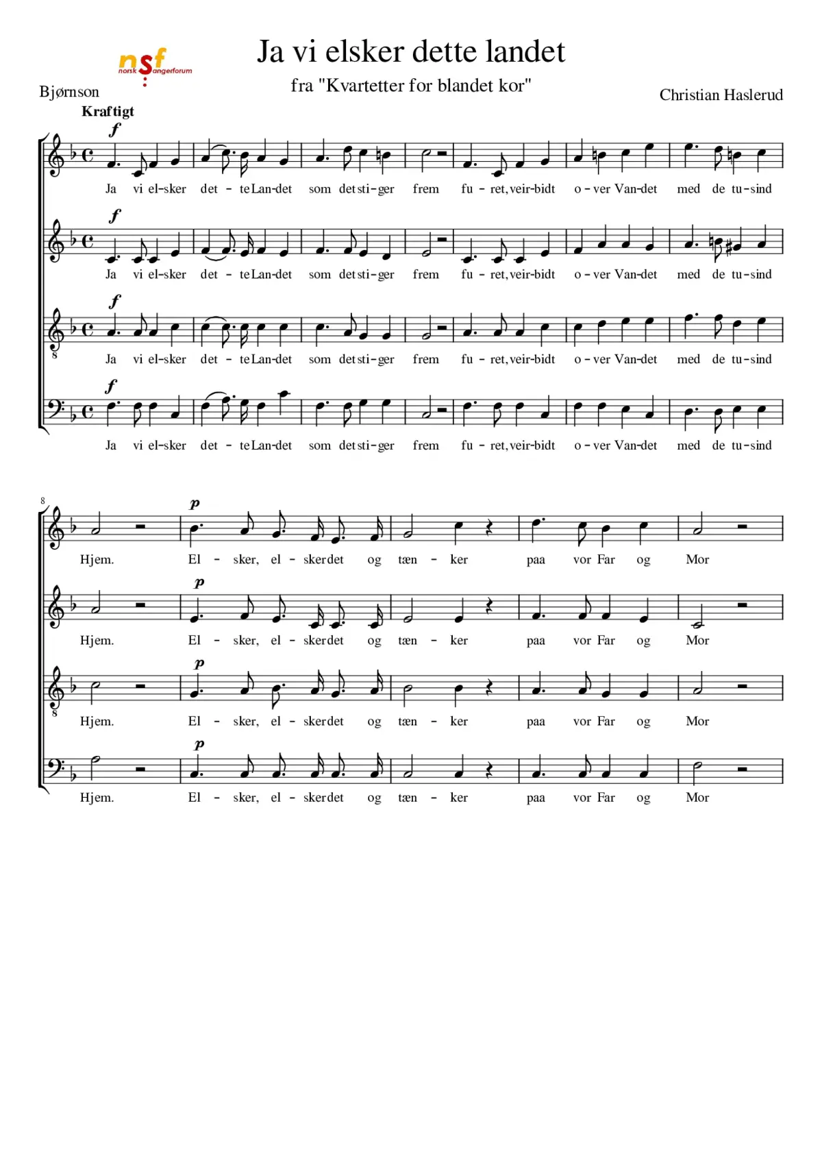 Ja vi elsker dette landet - Page 1