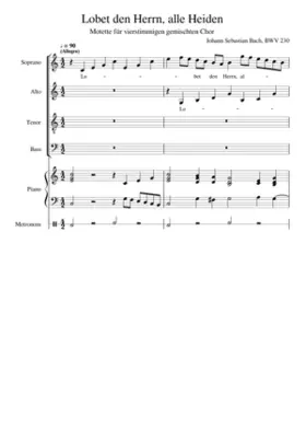 Lobet den Herrn alle Heiden BWV 230