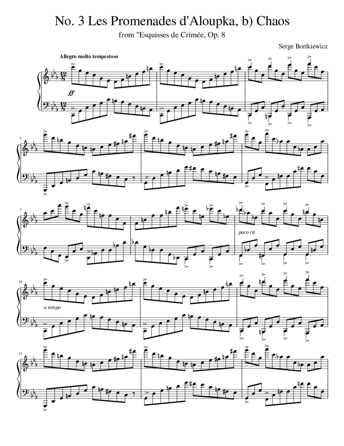 Esquisses de Crimée Op.8 - Page 1