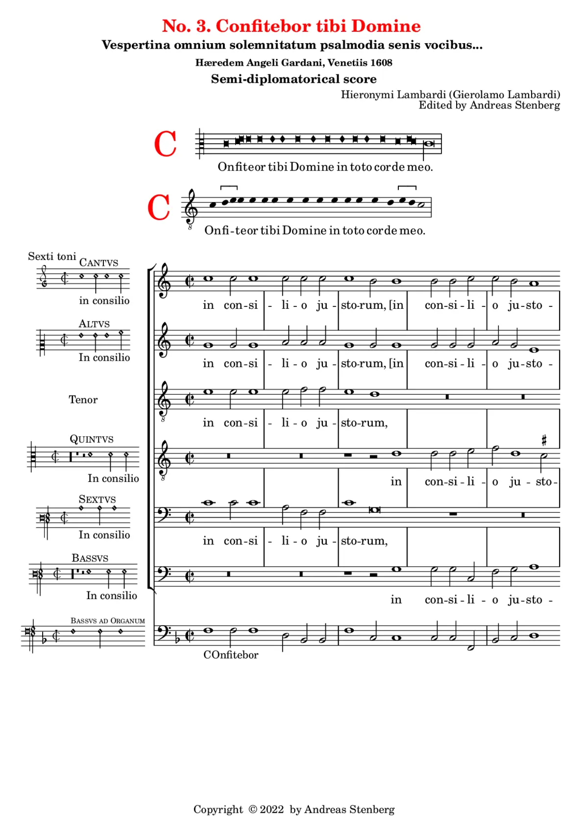 Confiteor tibi Domine - Page 1