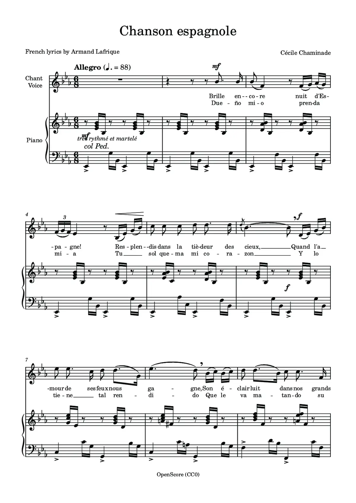 Chanson espagnole - Page 1